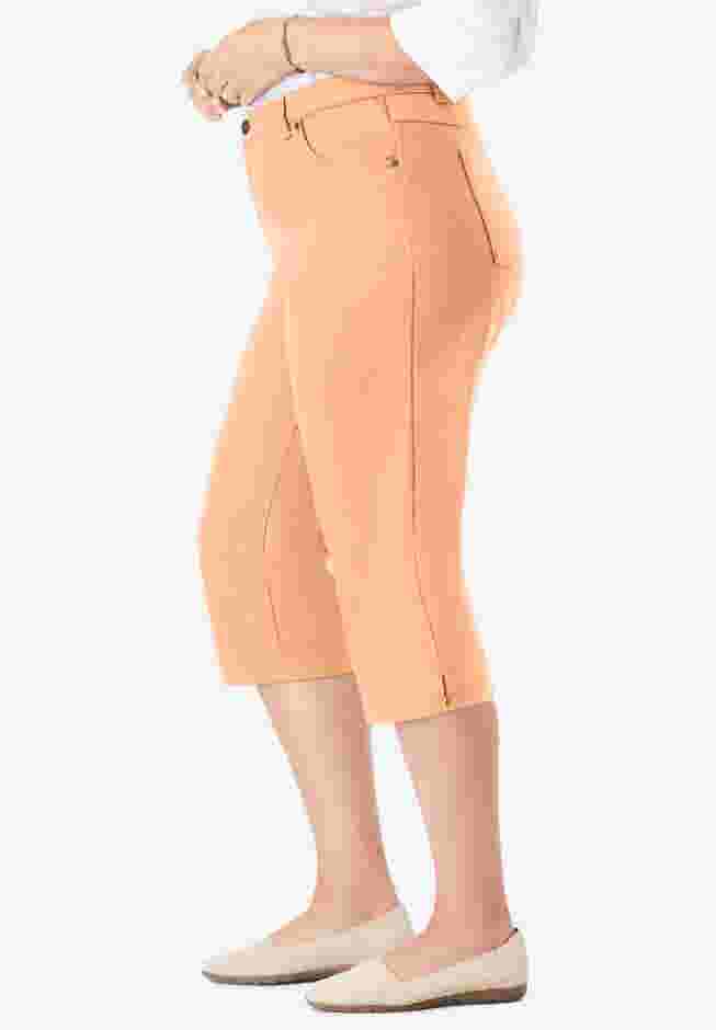 Stretch Denim Five-Pocket Capri Jeans image number 2