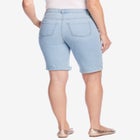 Stretch-Denim Five-Pocket Bermuda Jeans Shorts image number null
