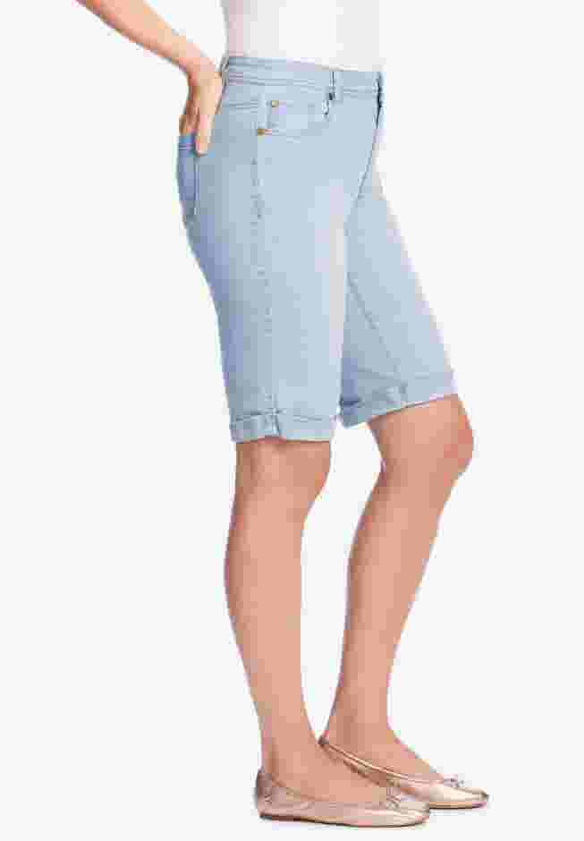 Stretch Denim Jean Bermuda Short image number 2