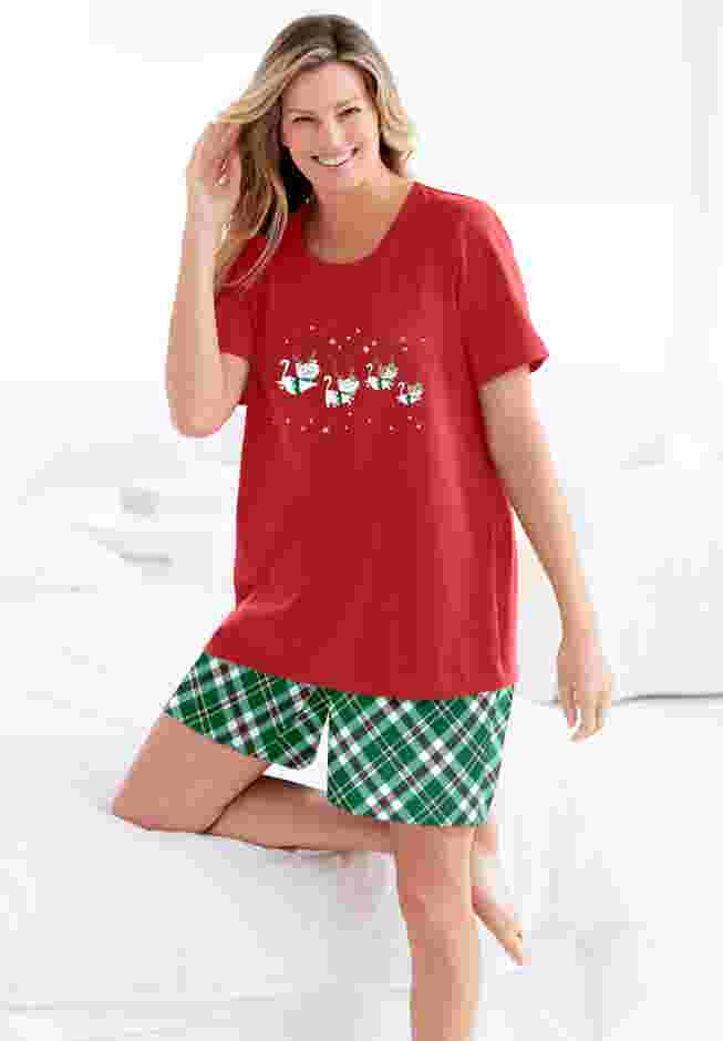 Knit PJ Short Set image number 6
