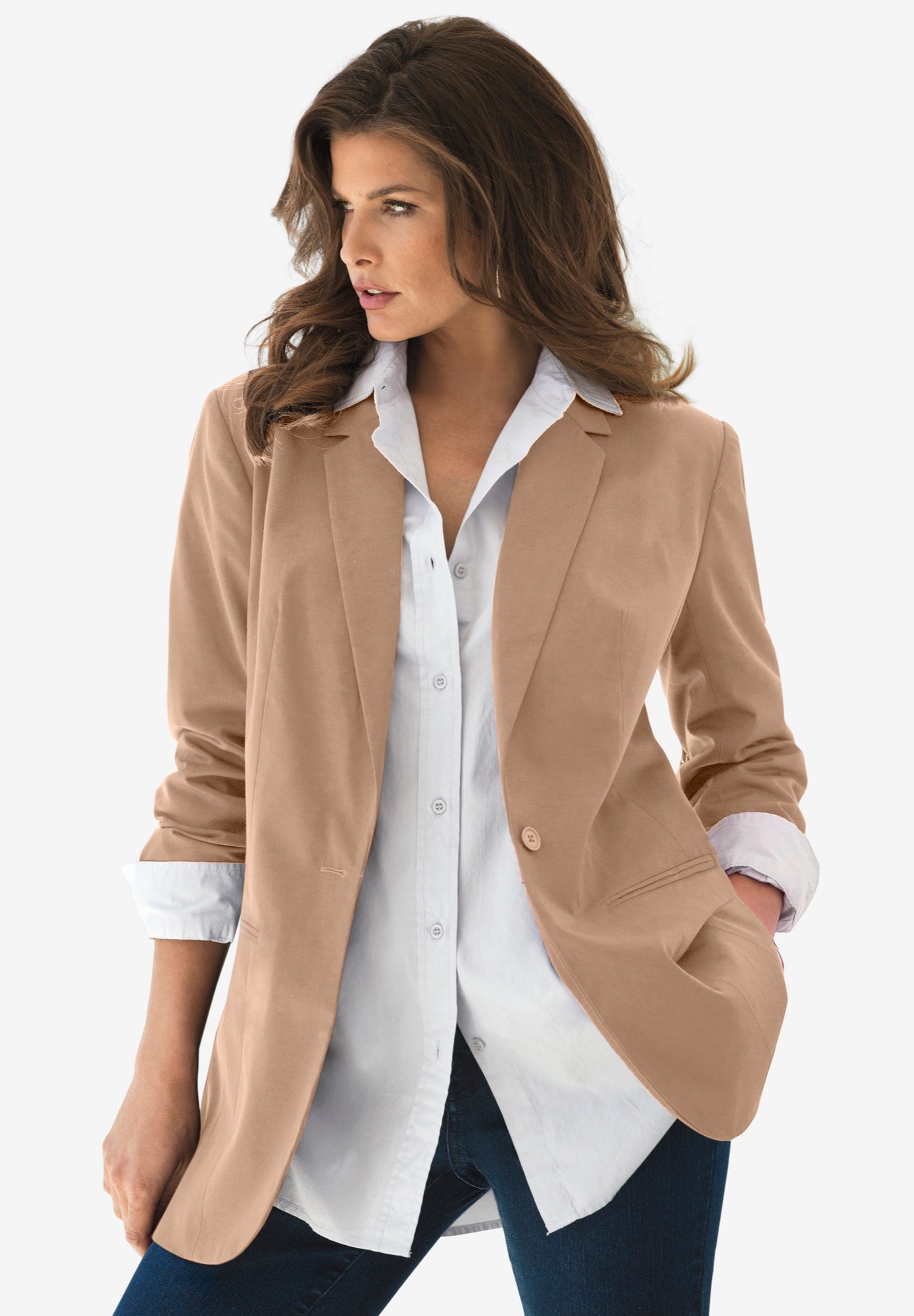 Plus Size Relaxed Boyfriend Blazer image number 0