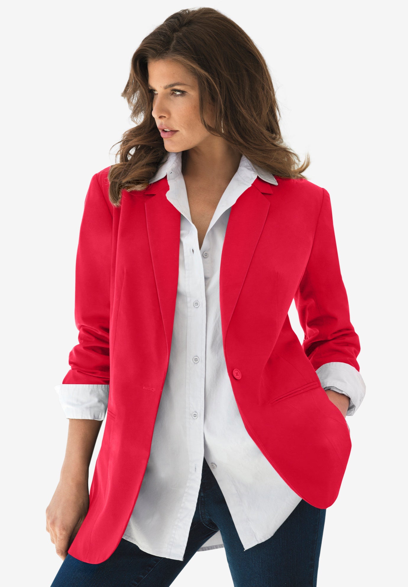 Plus Size Relaxed Boyfriend Blazer image number 0