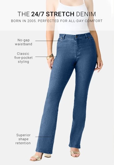 Plus Size 24/7 Stretch Bootcut Jean image number 4