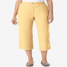 7-Day Elastic-Waist Pull-On Cotton Denim Capri Jeans image number 0