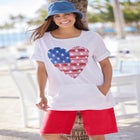 7-Day Elastic-Waist Pull-On Cotton Denim Shorts image number null