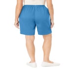 7-Day Elastic-Waist Pull-On Cotton Denim Shorts image number null