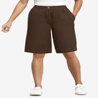 7-Day Elastic-Waist Pull-On Cotton Denim Shorts image number null