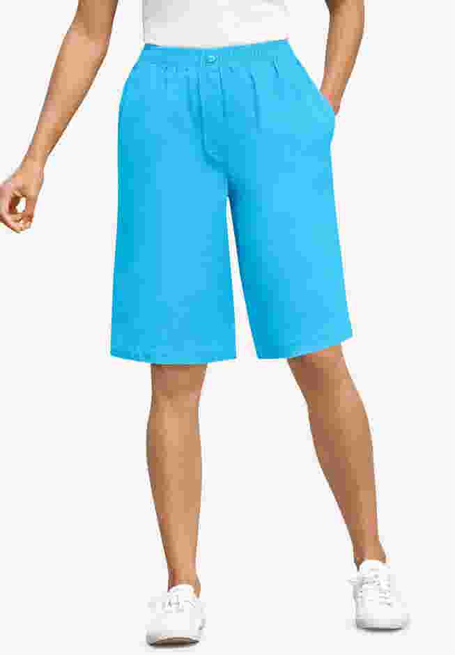 7-Day Elastic-Waist Cotton Denim Short image number 0
