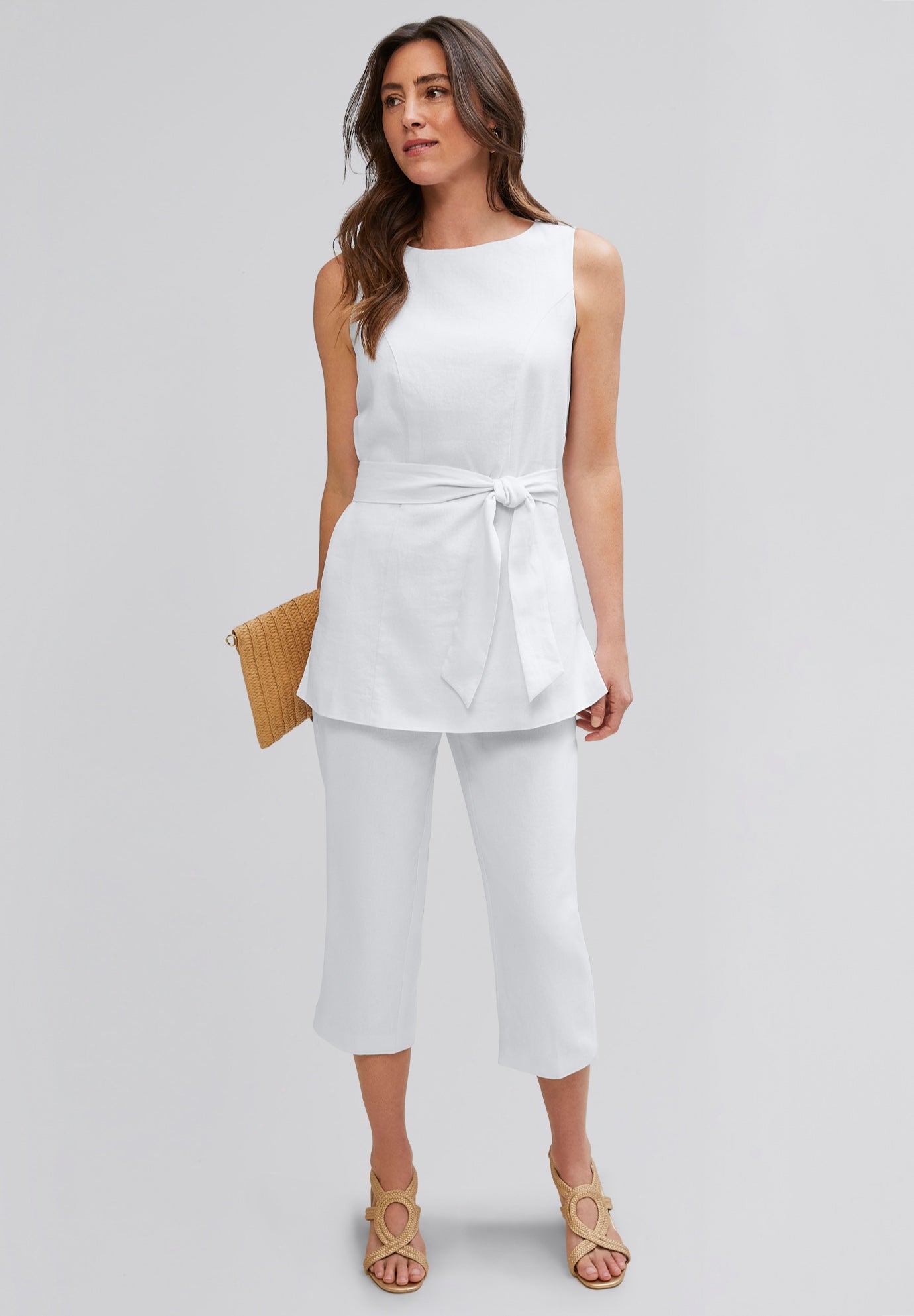 2-Piece Linen Capri Set image number 0