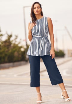 2-Piece Linen Capri Set