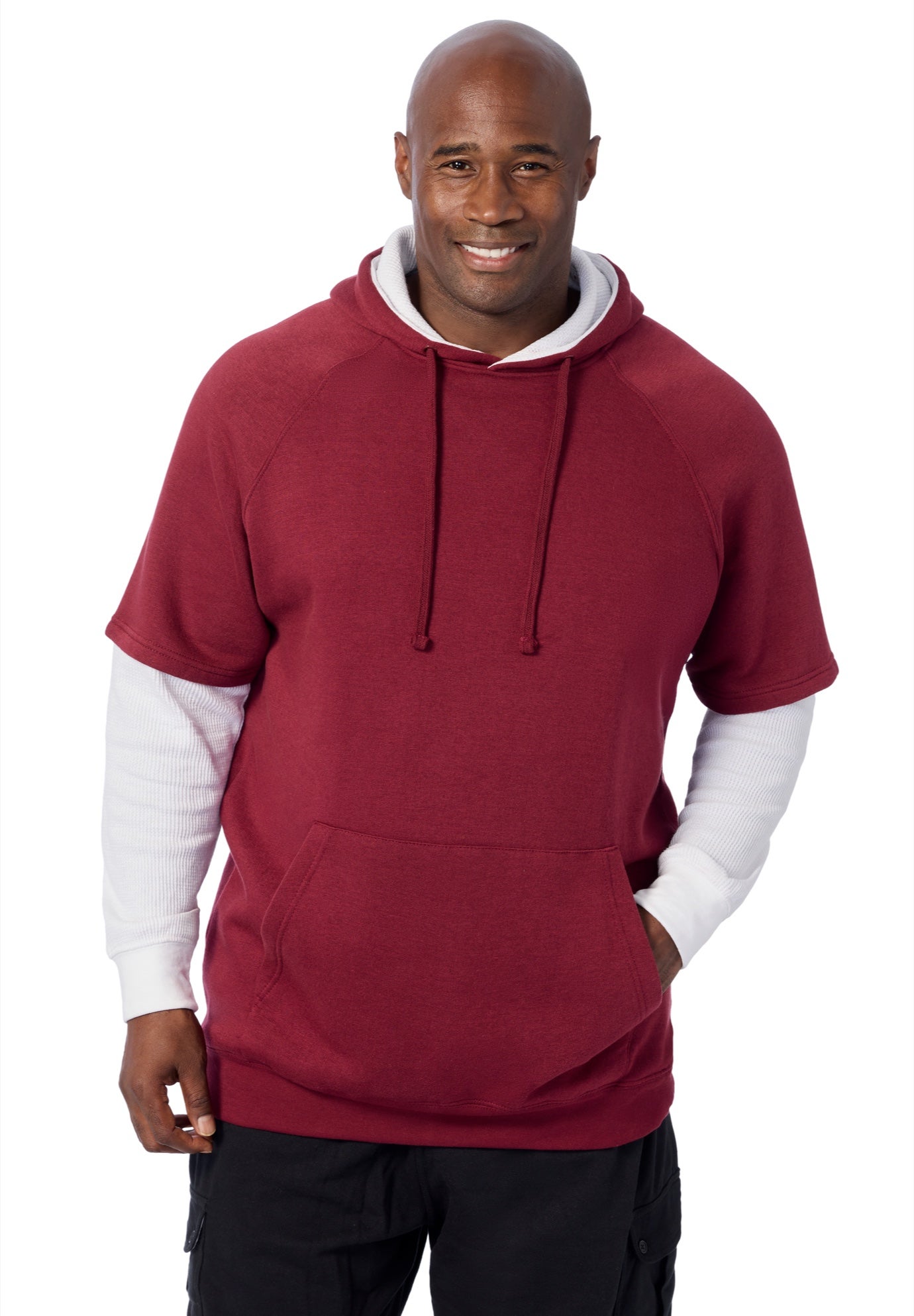 Thermal-Lined Layered Look Hoodie image number 0