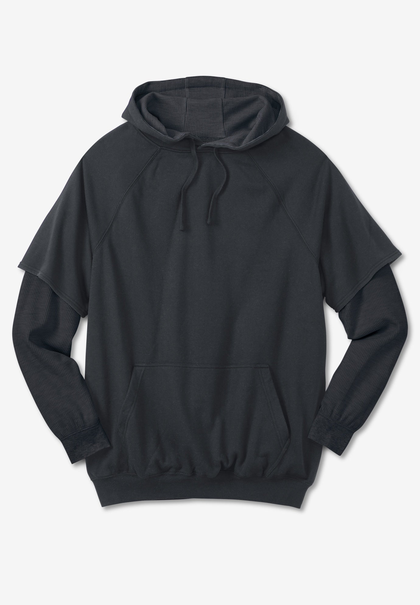 Thermal-Lined Layered Look Hoodie image number 1