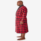 Jersey-Lined Flannel Robe image number null