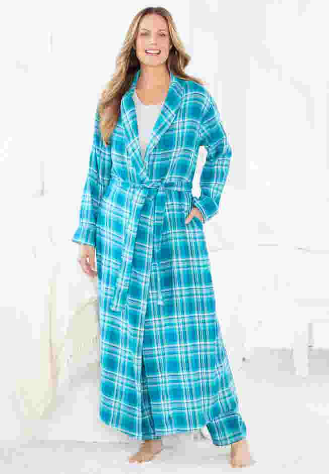 Long Flannel Robe  image number 0