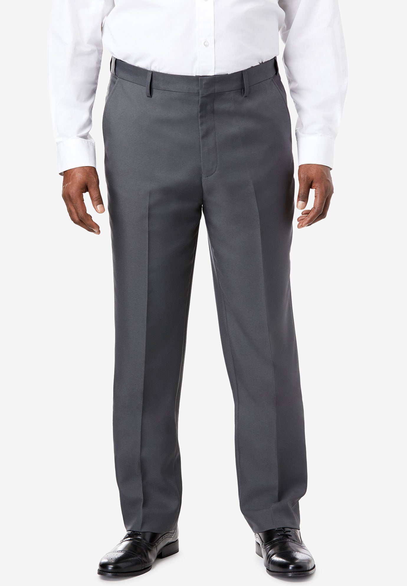 Easy Movement Plain-Front Expandable Dress Pants image number 0