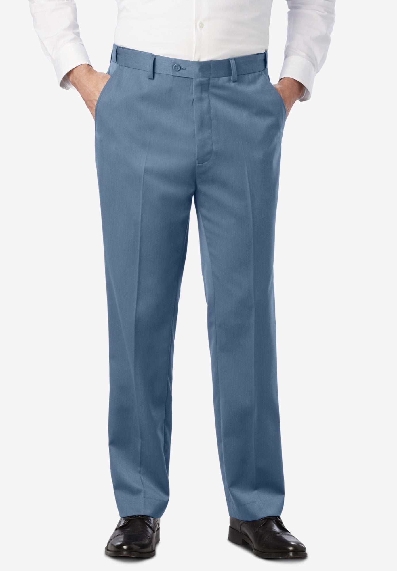 Easy Movement Plain-Front Expandable Dress Pants image number 0