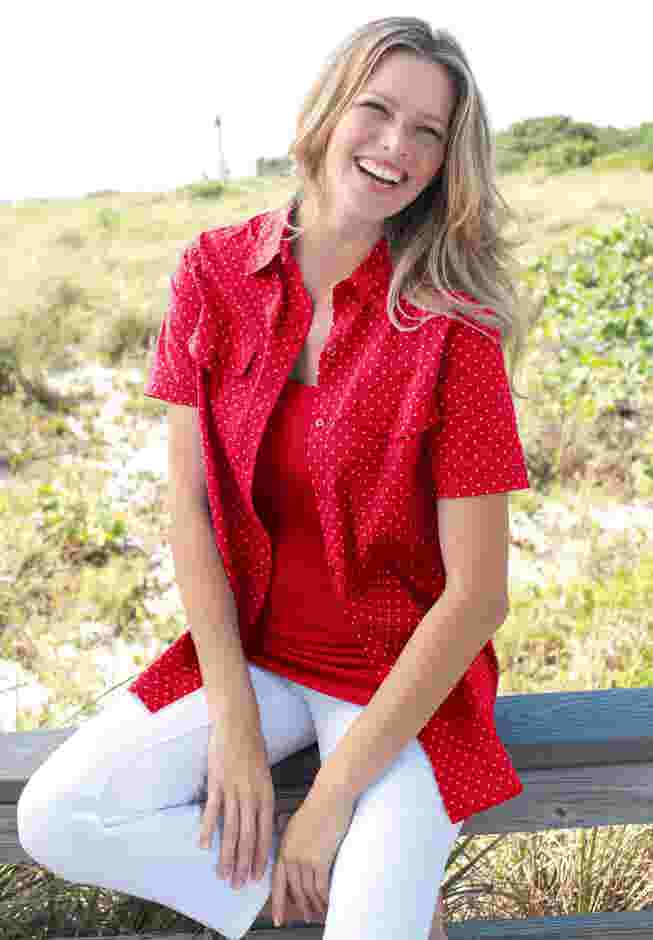 Short-Sleeve Cotton Campshirt image number 6