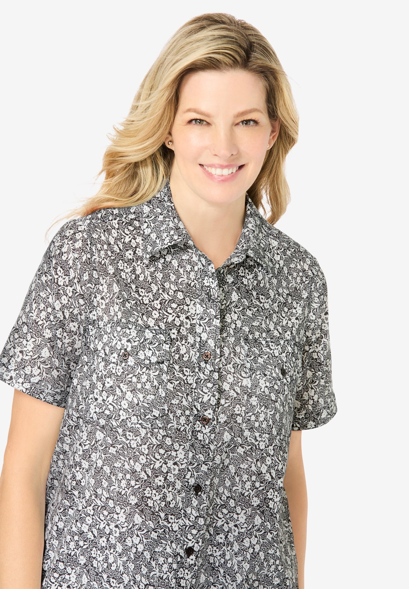 Short-Sleeve Cotton Campshirt image number 2