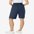 Elastic-Waist Knit Short image number null