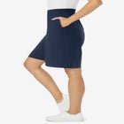 Elastic-Waist Knit Short image number null