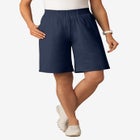 Elastic-Waist Knit Short image number null