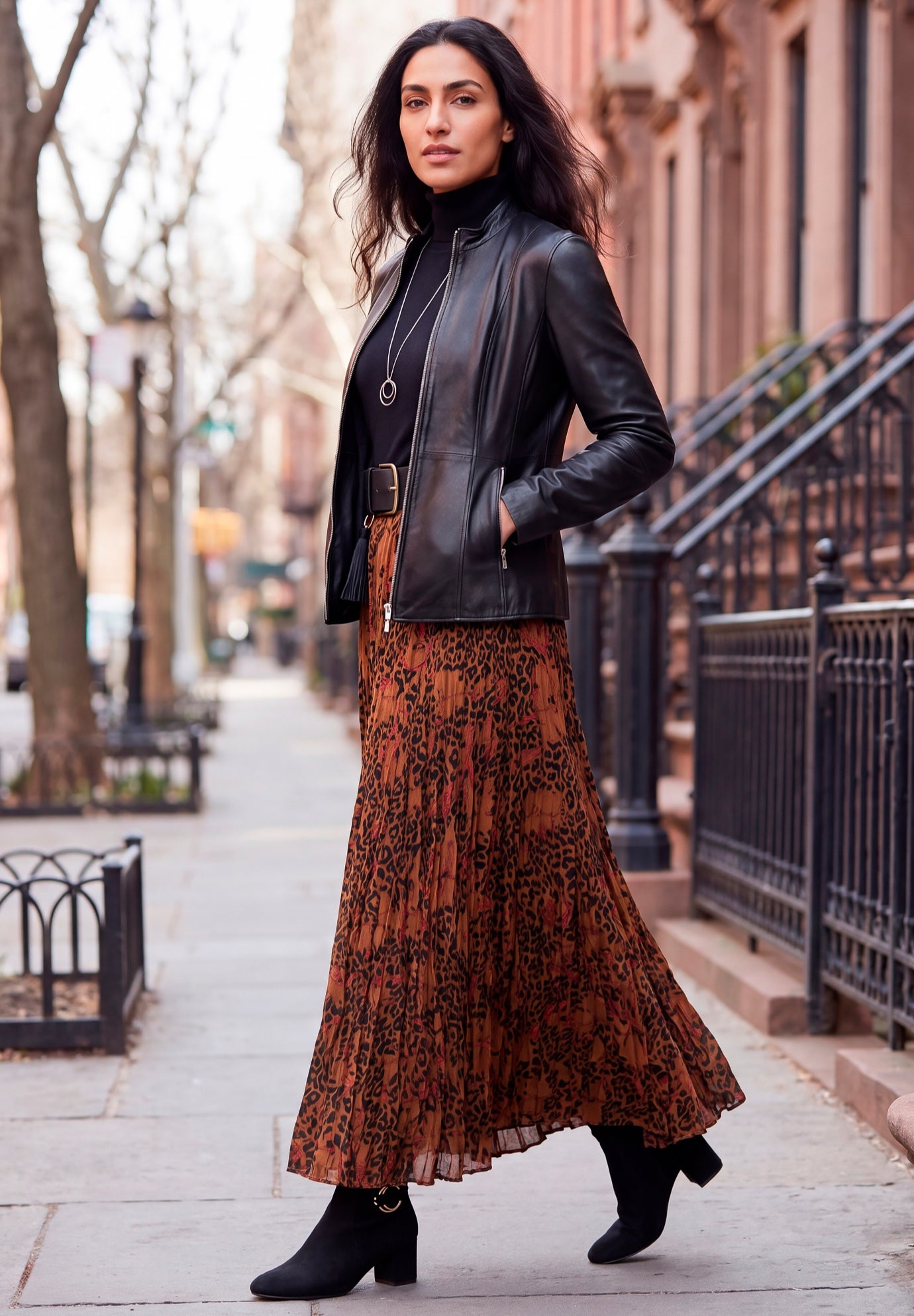Flowing Crinkled Maxi Skirt image number 2