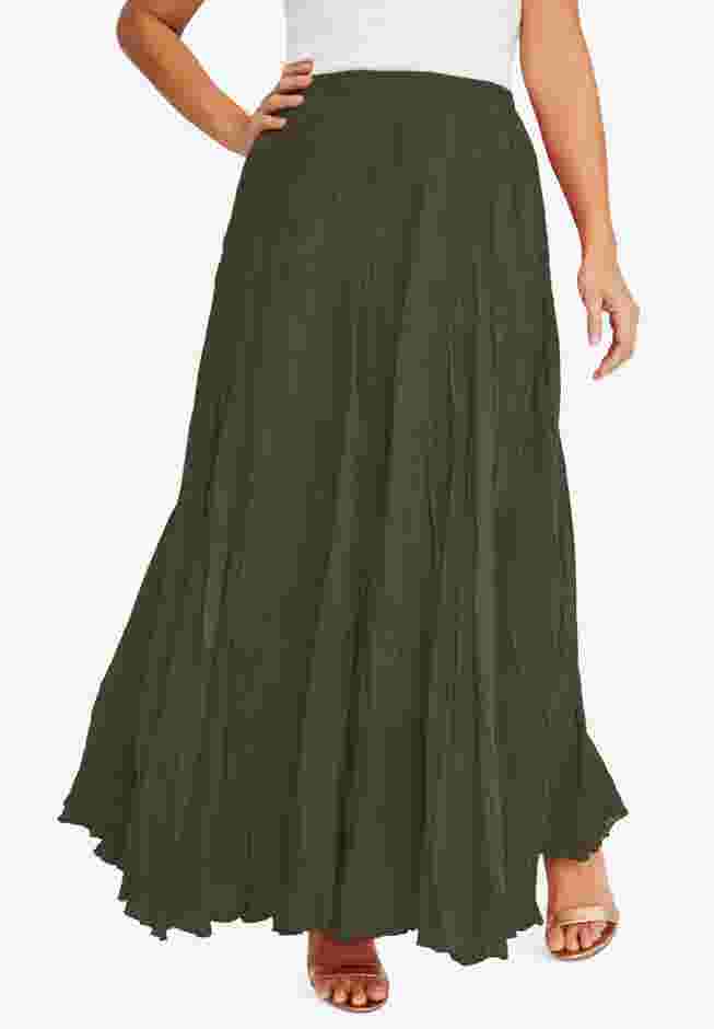 Flowing Crinkled Maxi Skirt image number 1