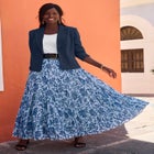 Flowing Crinkled Maxi Skirt image number 1