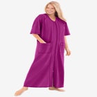 Long French Terry Zip-Front Robe image number 0