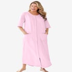 Long French Terry Zip-Front Robe image number 0
