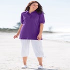 Elbow-Sleeve Polo Tunic image number 3