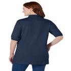 Elbow-Sleeve Polo Tunic image number 1