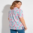 Elbow-Sleeve Polo Tunic image number 2