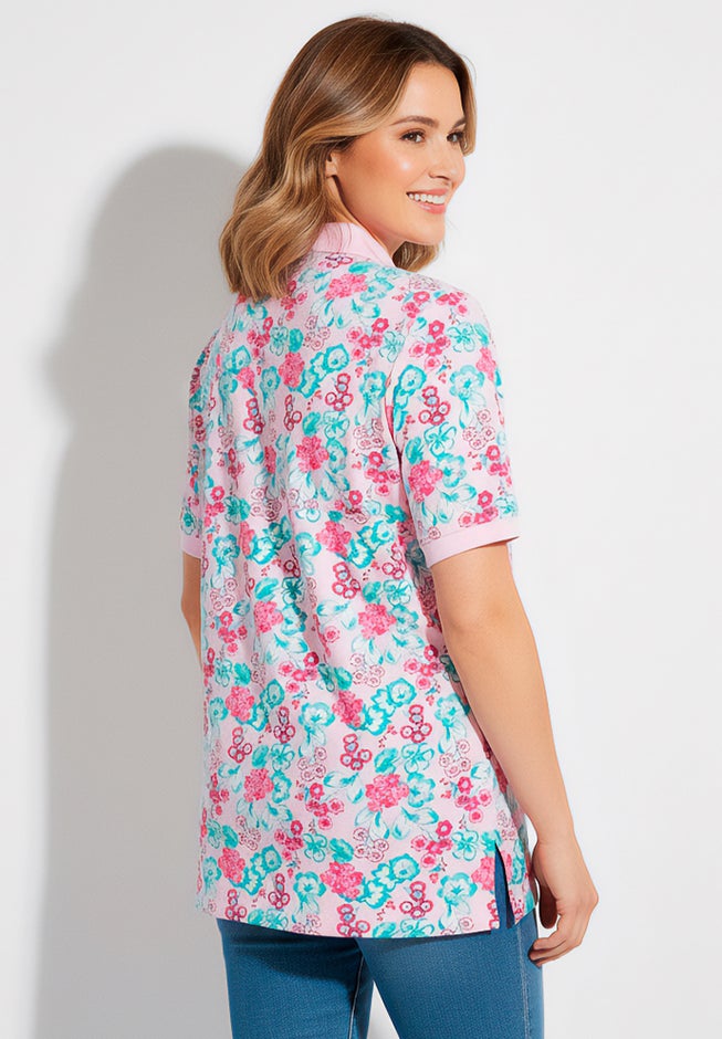 Elbow-Sleeve Polo Tunic image number 2