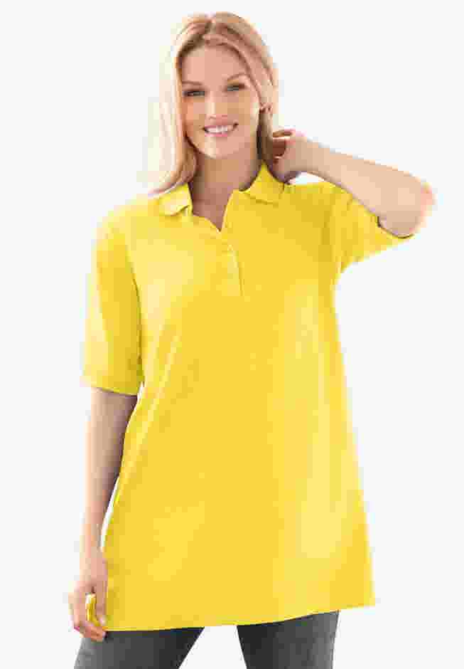 Elbow-Sleeve Polo Tunic image number 0