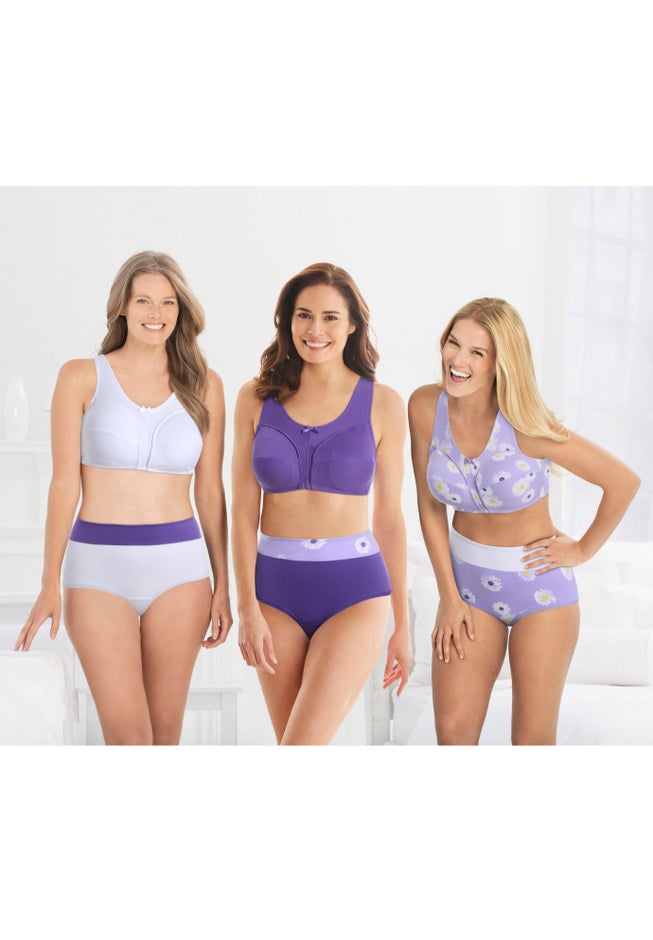 Full Coverage Stretch Cotton Color Block Brief 3-Pack image number 4