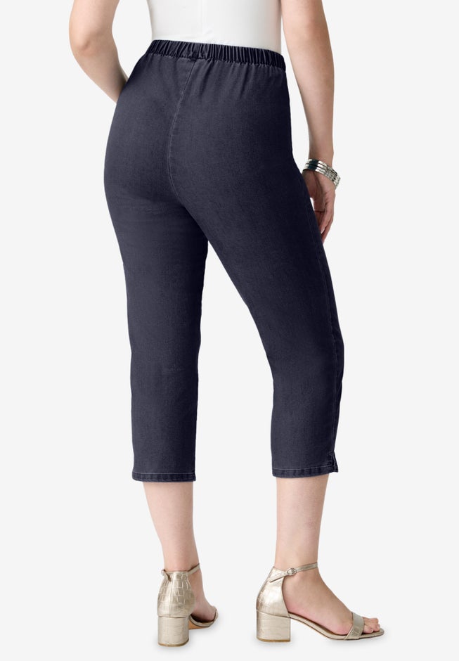 Plus Size Comfort Stretch Capri Jean image number 1