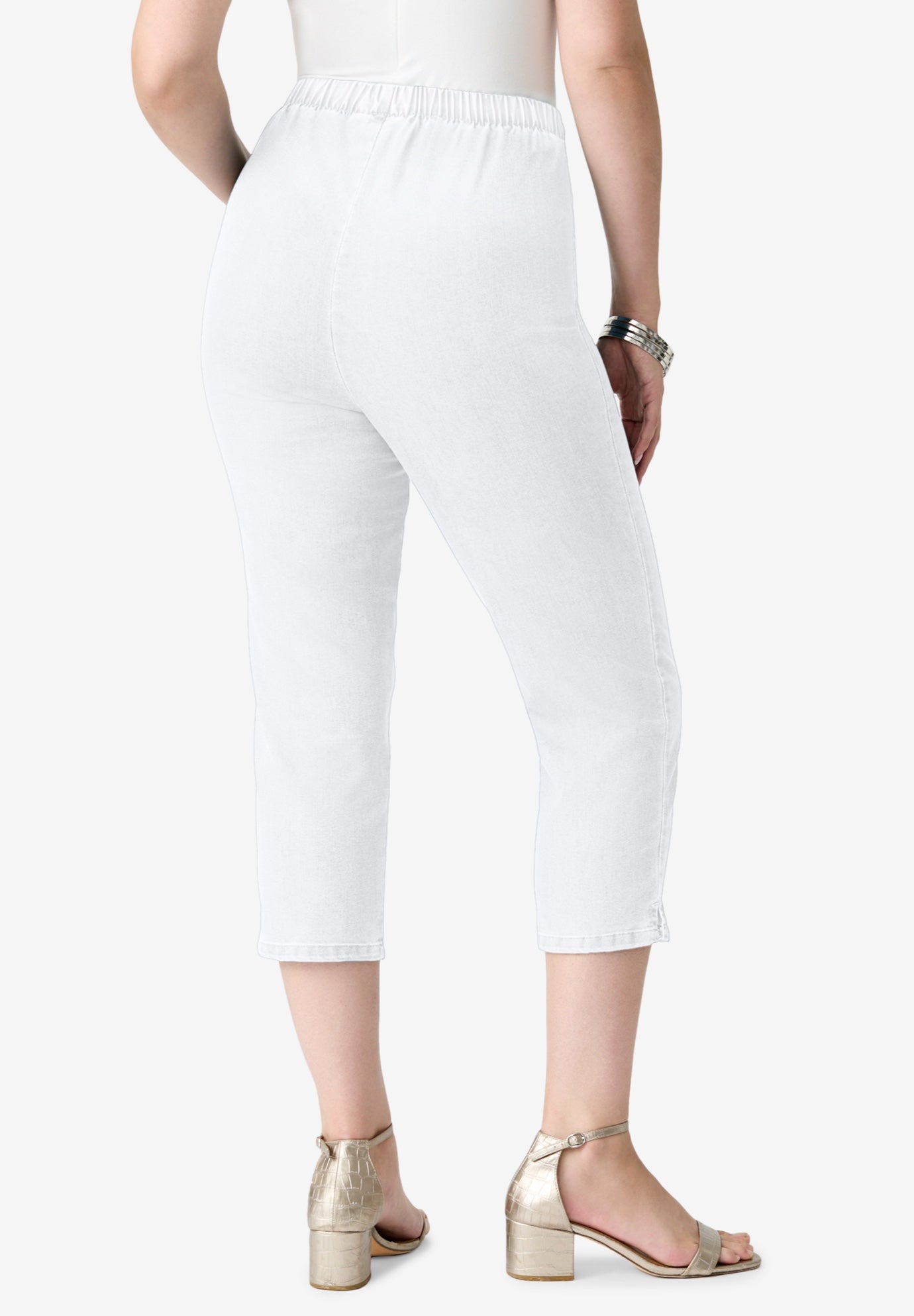 Plus Size Comfort Stretch Capri Jean image number 1