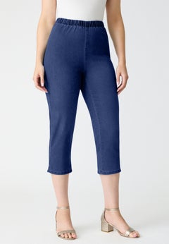 Plus Size Comfort Stretch Capri Jean