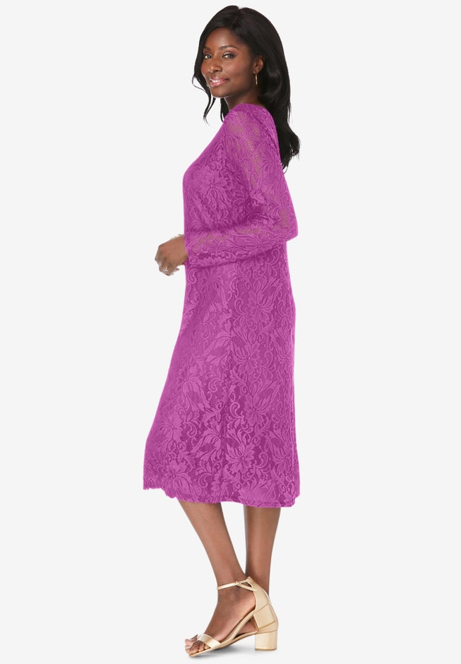 Stretch Lace Shift Dress image number 2