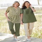 Pintucked Half-Button Tunic image number null