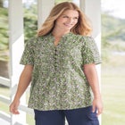 Pintucked Half-Button Tunic image number null