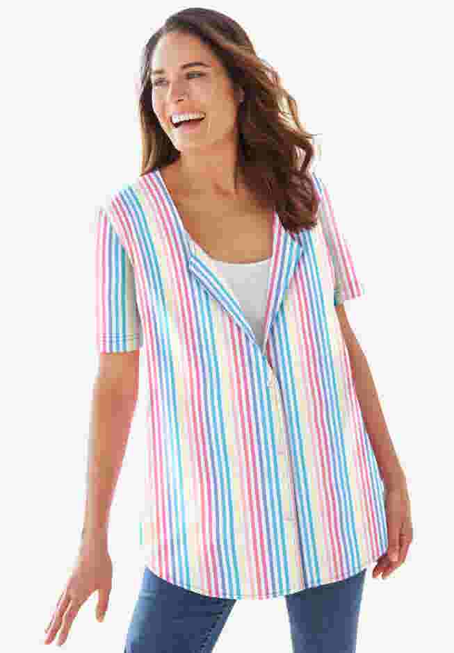 Seersucker Baseball Shirt image number 0