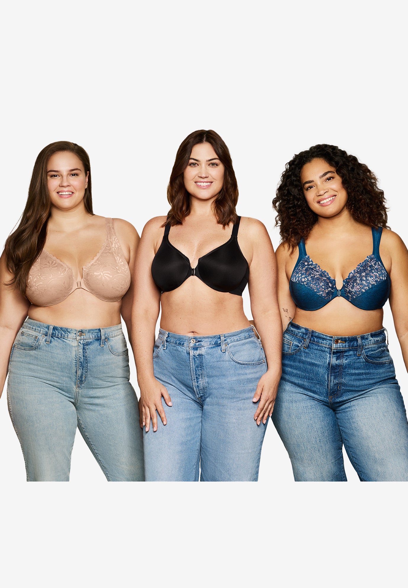 Glamorise® Wonderwire® Stretch Lace Front-Close Underwire Bra image number 5