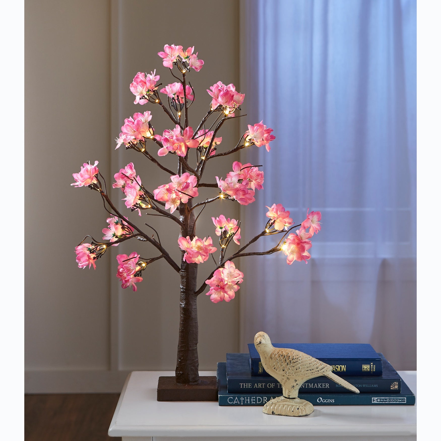 24"H PreLit Cherry Blossom Tabletop Tree OneStopPlus