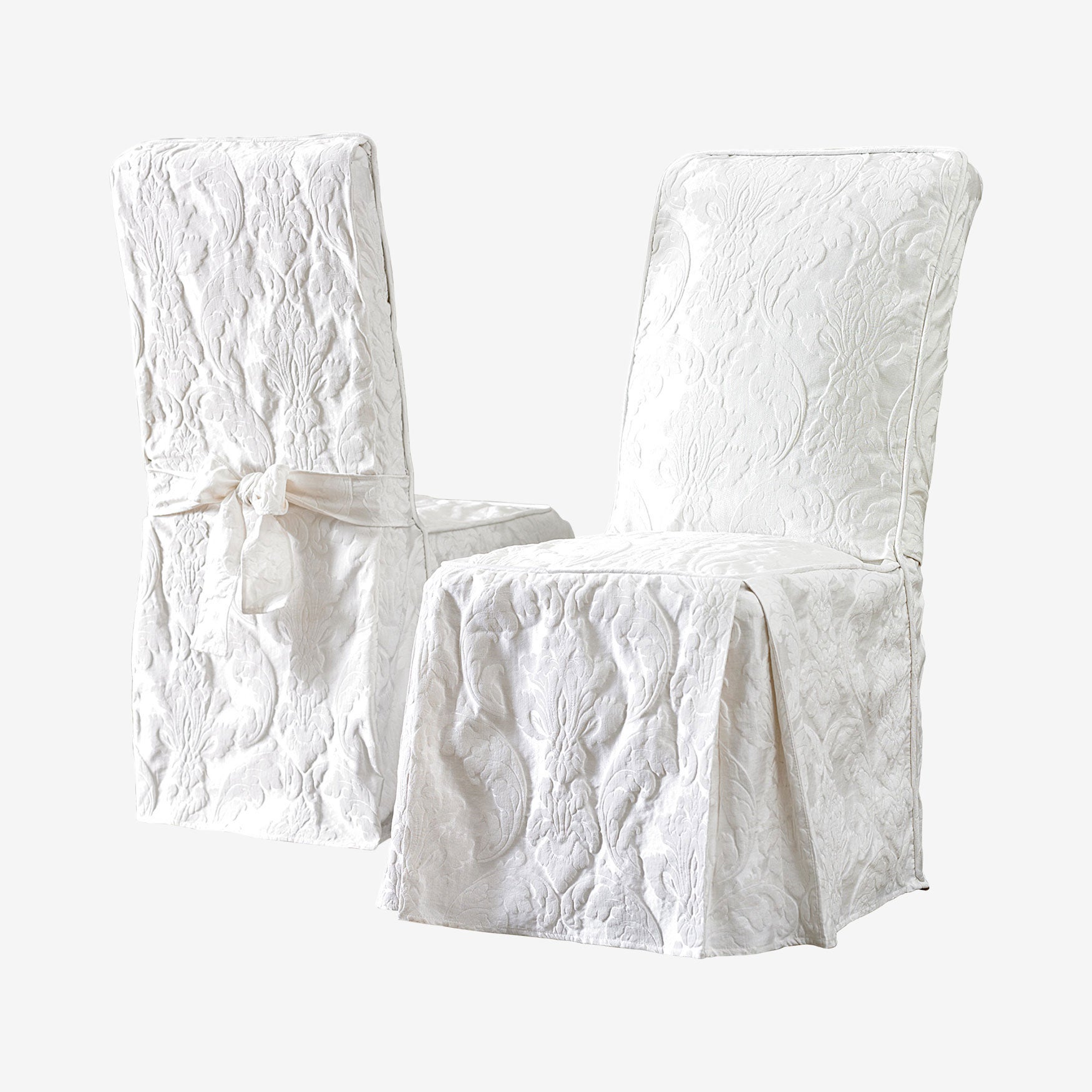 Matelasse Long Dining Room Chair Cover OneStopPlus
