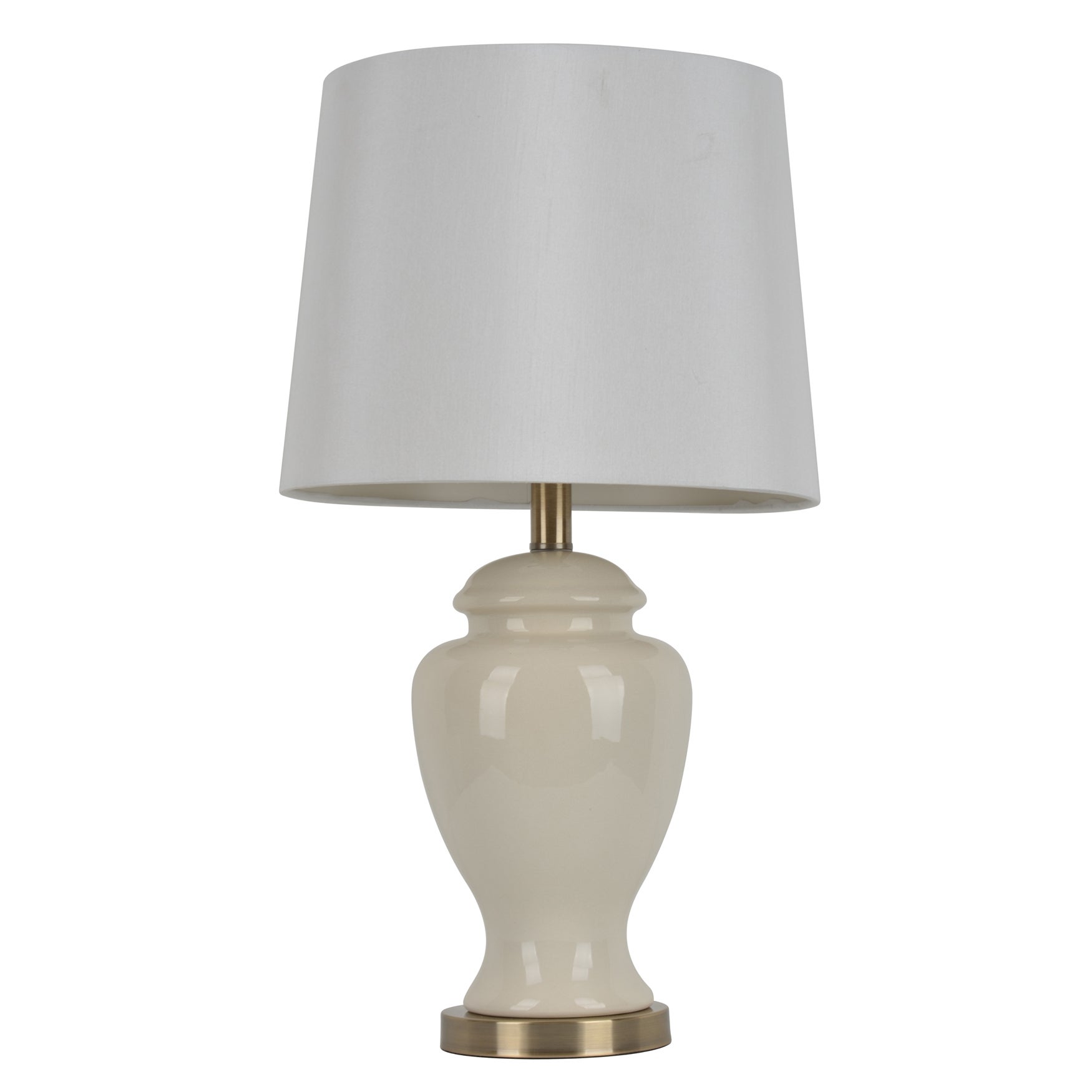 24" Cream Ceramic Table Lamp OneStopPlus