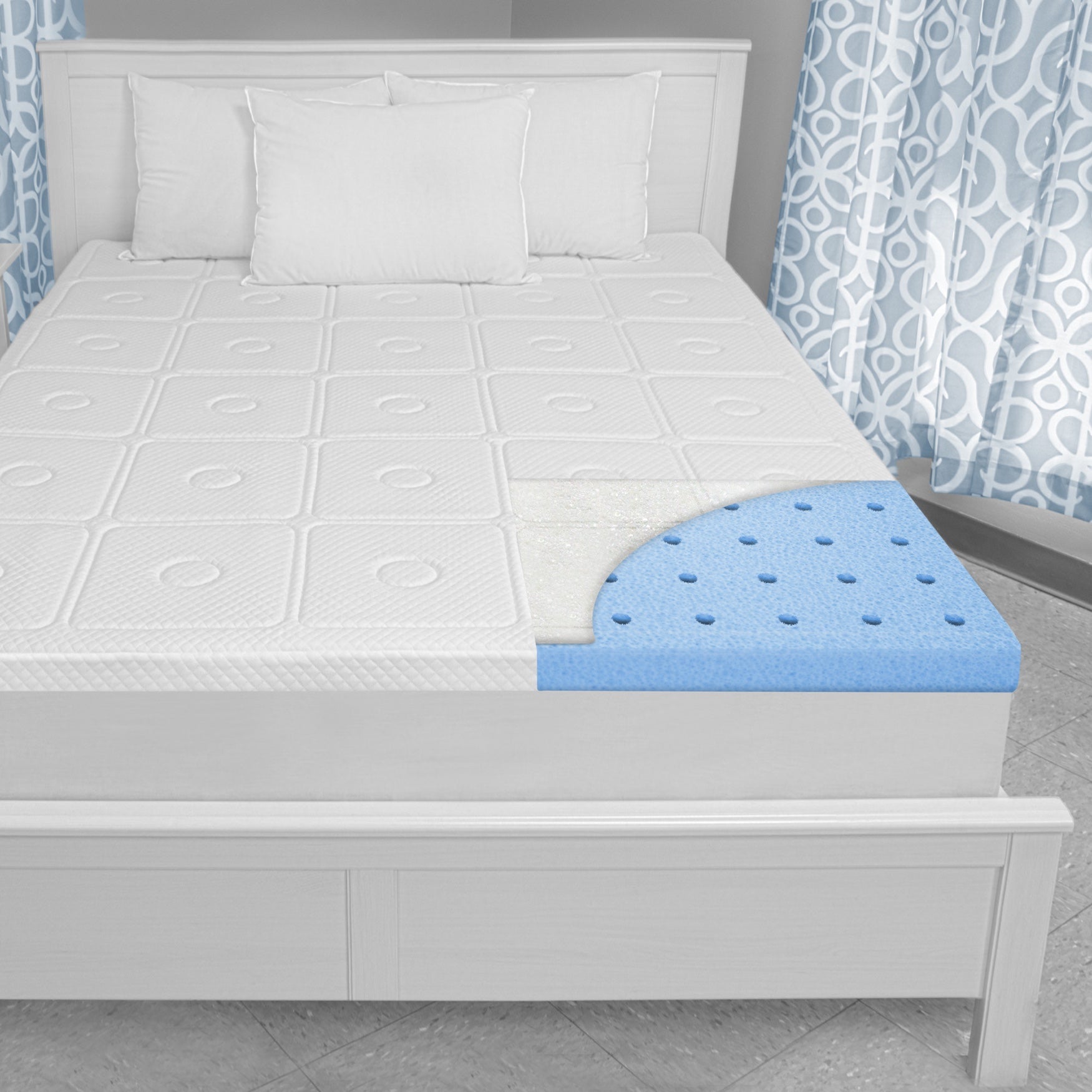 SensorPEDIC Luxury Extraordinaire 3Inch Memory Foam Mattress Topper