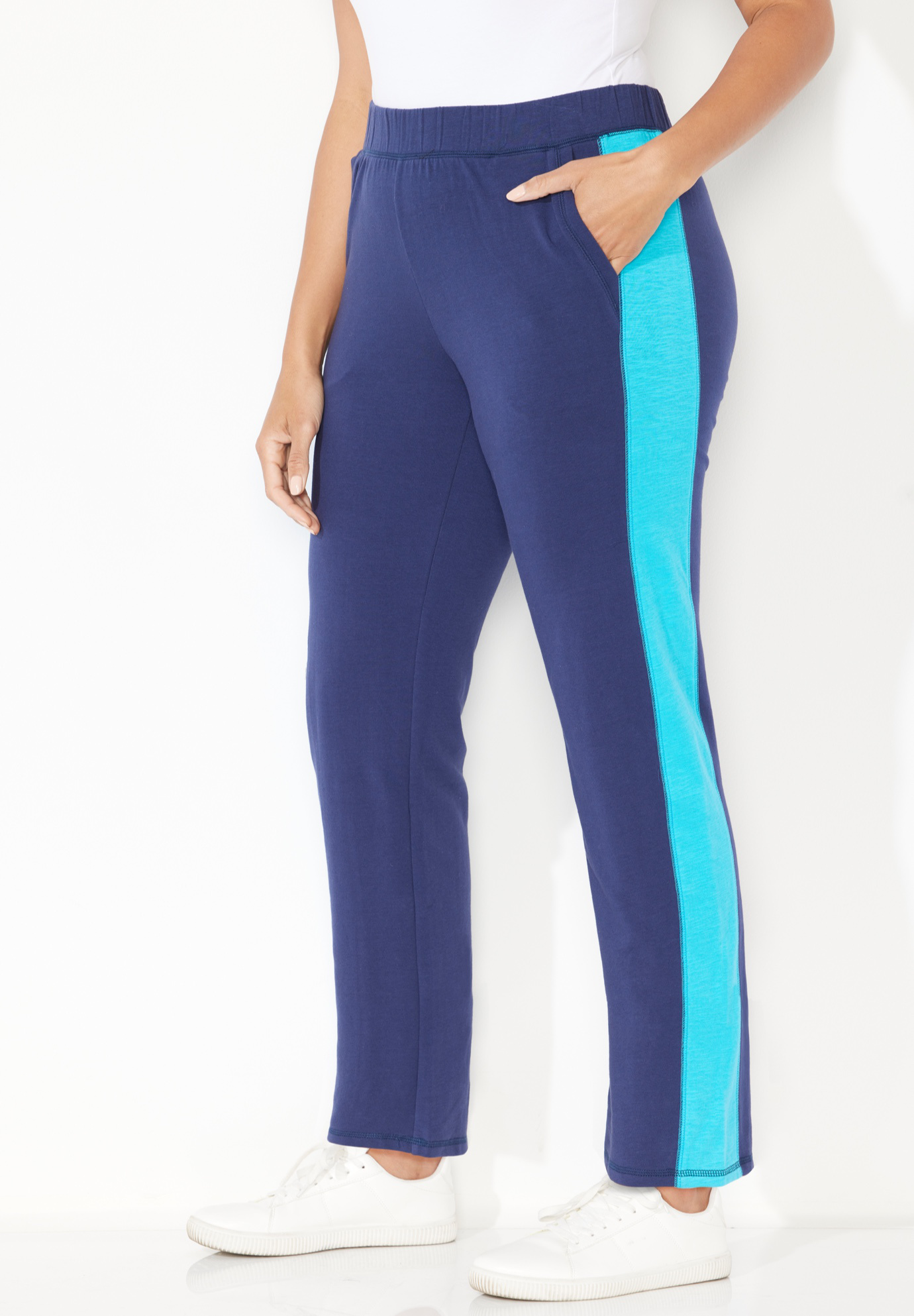 French Terry Active Pant, NAVY SCUBA BLUE