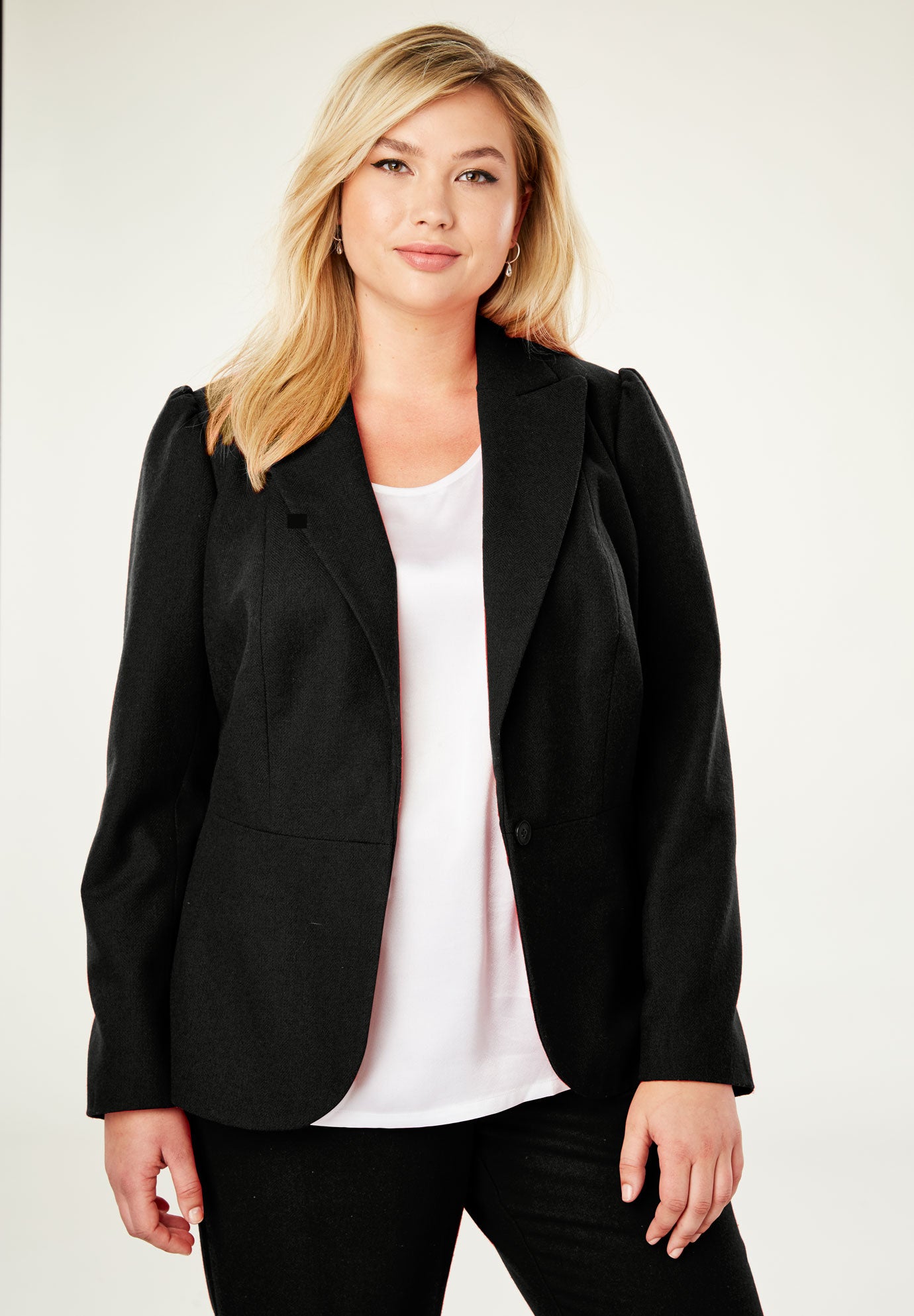 WoolBlend Peplum Blazer OneStopPlus